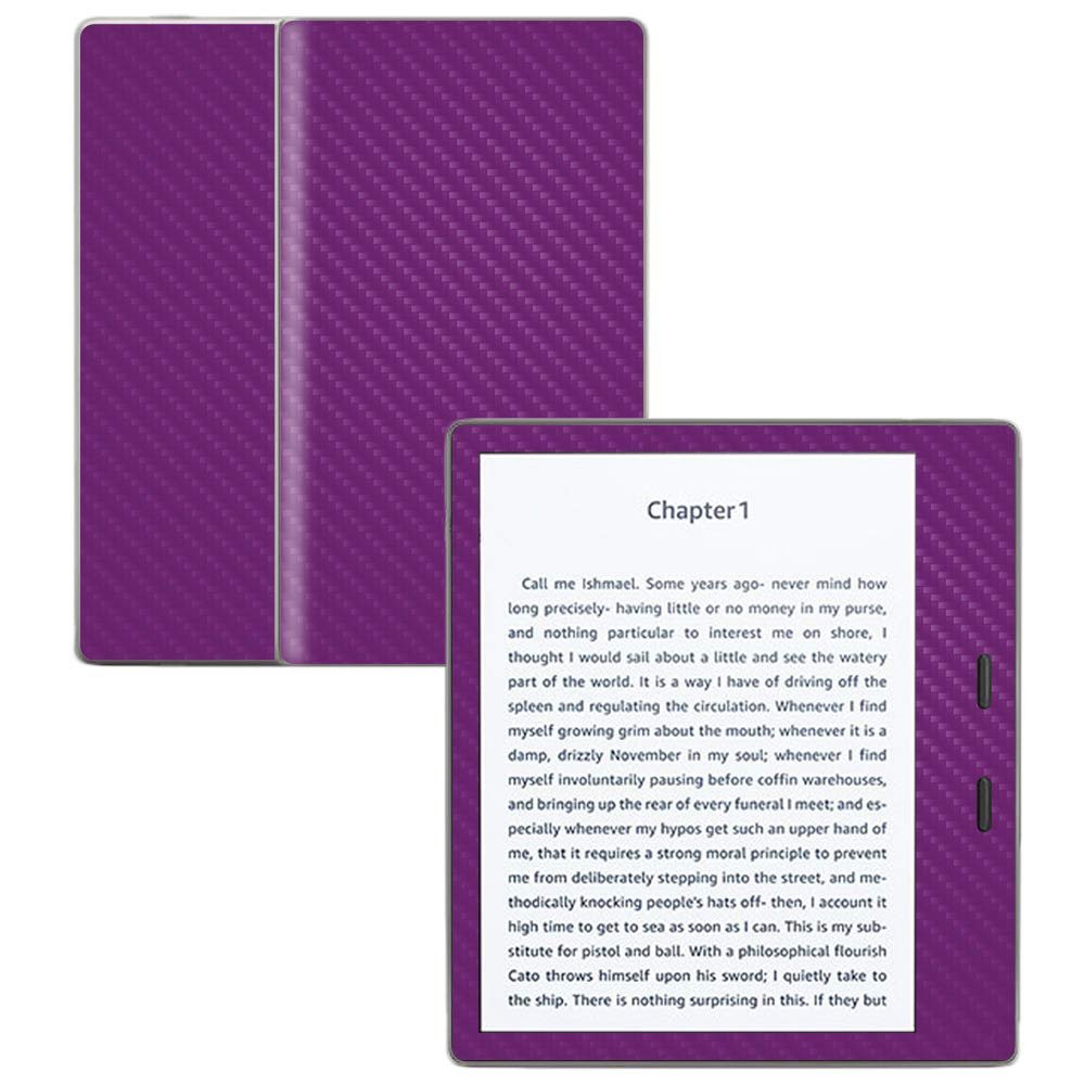 MightySkins Carbon Fiber Skin for Amazon Kindle Oasis 7" (9th Gen) - Purple | Protective, Durable Textured Carbon Fiber Finish | Easy to Apply, Remove, and Change Styles | Made in The USA