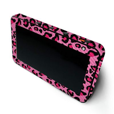 MightySkins Carbon Fiber Skin for Amazon Echo Show 5 (Gen 1 & Gen 2) - Pink Leopard | Durable Textured Carbon Fiber Finish | Easy to Apply and Change Style | Made in The USA