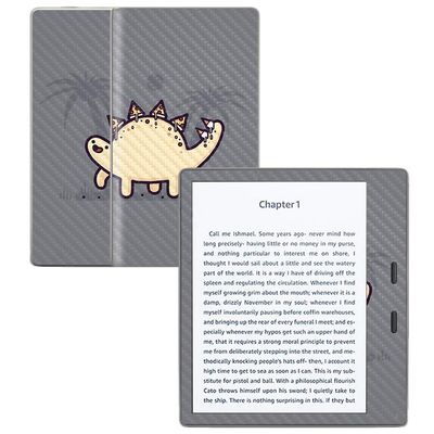 MightySkins Carbon Fiber Skin for Amazon Kindle Oasis 7" (9th Gen) - Stego Pizza | Protective, Durable Textured Carbon Fiber Finish | Easy to Apply, Remove, and Change Styles | Made in The USA