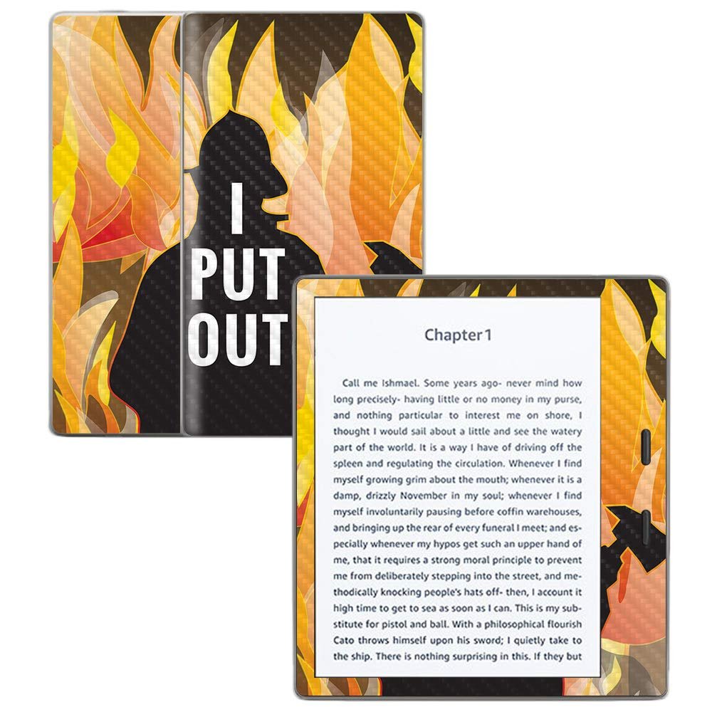 MightySkins Carbon Fiber Skin for Amazon Kindle Oasis 7" (9th Gen) - I Put Out | Protective, Durable Textured Carbon Fiber Finish | Easy to Apply, Remove, and Change Styles | Made in The USA