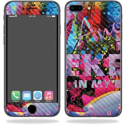 MightySkins Carbon Fiber Skin for Apple iPhone 8 Plus - Lost Weekend | Protective, Durable Textured Carbon Fiber Finish | Easy to Apply, Remove, and Change Styles | Made in The USA