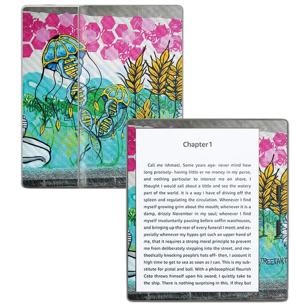 MightySkins Carbon Fiber Skin for Amazon Kindle Oasis 7" (9th Gen) - Mother Garden | Protective, Durable Textured Carbon Fiber Finish | Easy to Apply, Remove, and Change Styles | Made in The USA