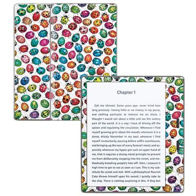 MightySkins Carbon Fiber Skin for Amazon Kindle Oasis 7" (9th Gen) - Color Bugs | Protective, Durable Textured Carbon Fiber Finish | Easy to Apply, Remove, and Change Styles | Made in The USA
