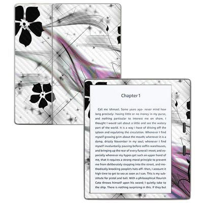 MightySkins Carbon Fiber Skin for Amazon Kindle Oasis 7" (9th Gen) - Gray World | Protective, Durable Textured Carbon Fiber Finish | Easy to Apply, Remove, and Change Styles | Made in The USA