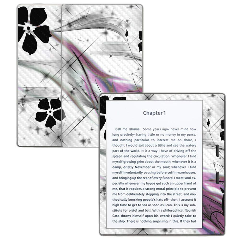 MightySkins Carbon Fiber Skin for Amazon Kindle Oasis 7" (9th Gen) - Gray World | Protective, Durable Textured Carbon Fiber Finish | Easy to Apply, Remove, and Change Styles | Made in The USA