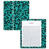 MightySkins Carbon Fiber Skin for Amazon Kindle Oasis 7" (9th Gen) - Teal Leopard | Protective, Durable Textured Carbon Fiber Finish | Easy to Apply, Remove, and Change Styles | Made in The USA view 1