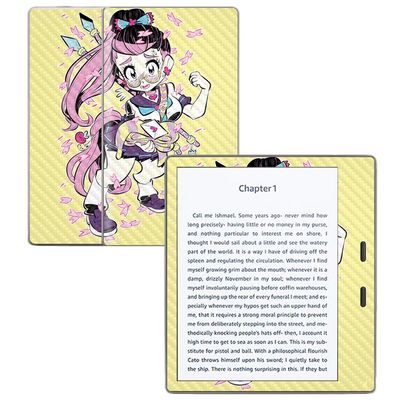 MightySkins Carbon Fiber Skin for Amazon Kindle Oasis 7" (9th Gen) - Centaur | Protective, Durable Textured Carbon Fiber Finish | Easy to Apply, Remove, and Change Styles | Made in The USA