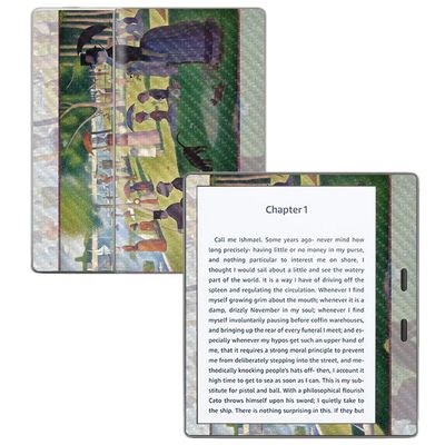 MightySkins Carbon Fiber Skin for Amazon Kindle Oasis 7" (9th Gen) - Sunday Afternoon | Protective, Durable Textured Carbon Fiber Finish | Easy to Apply, Remove, and Change Styles | Made in The USA