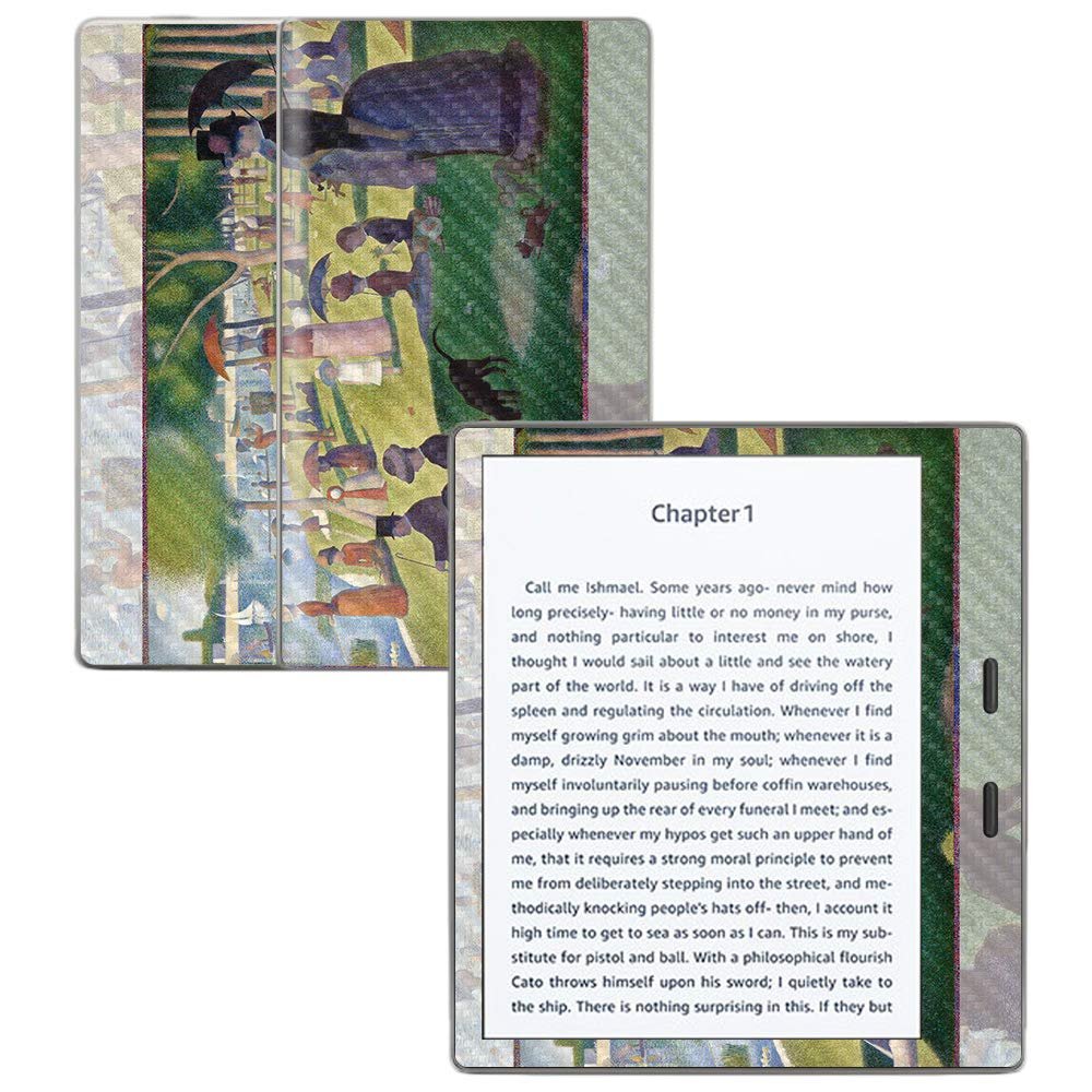 MightySkins Carbon Fiber Skin for Amazon Kindle Oasis 7" (9th Gen) - Sunday Afternoon | Protective, Durable Textured Carbon Fiber Finish | Easy to Apply, Remove, and Change Styles | Made in The USA