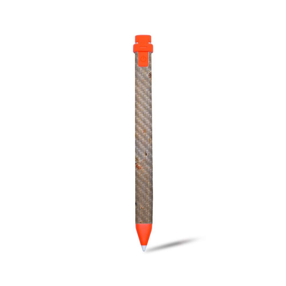 MightySkins Carbon Fiber Skin for Logitech Crayon Digital Pencil iPad (6th gen) - Barnwood | Protective, Durable Textured Carbon Fiber Finish | Easy to Apply | Made in The USA