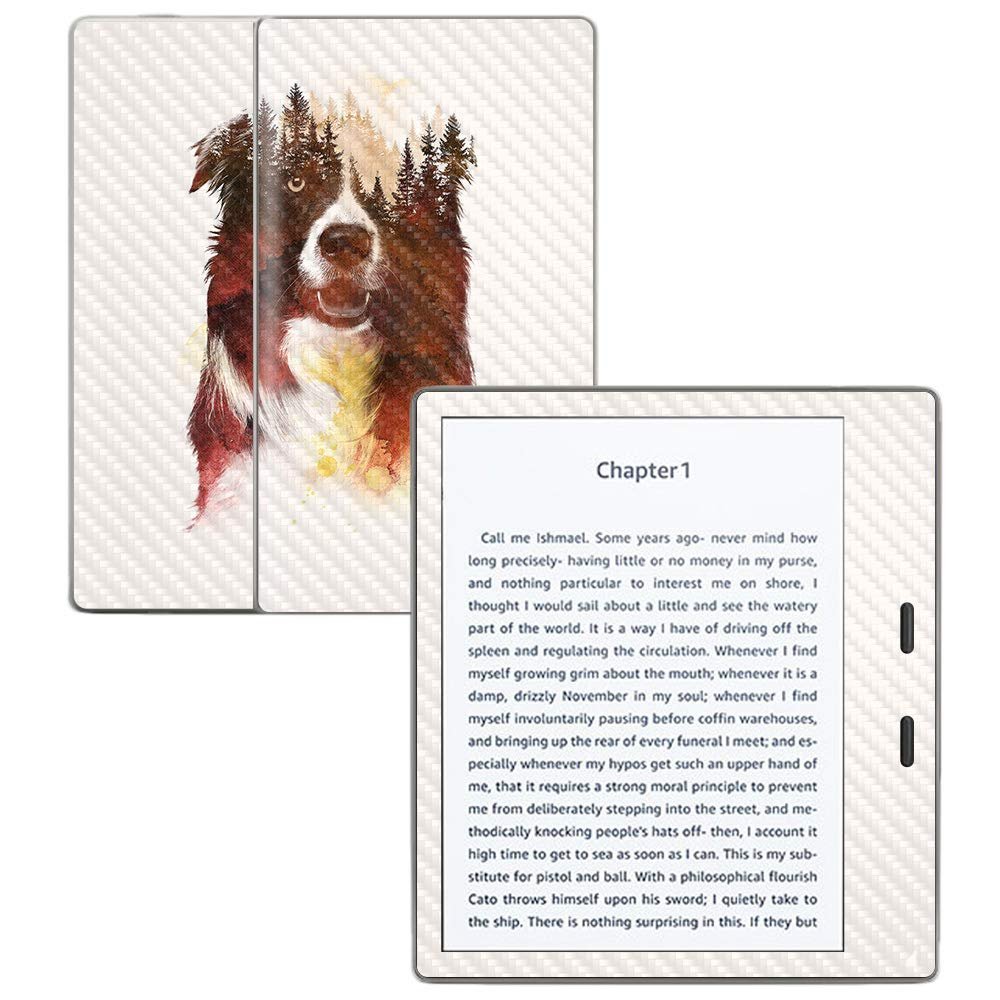 MightySkins Carbon Fiber Skin for Amazon Kindle Oasis 7" (9th Gen) - One Forest Night | Protective, Durable Textured Carbon Fiber Finish | Easy to Apply, Remove, and Change Styles | Made in The USA