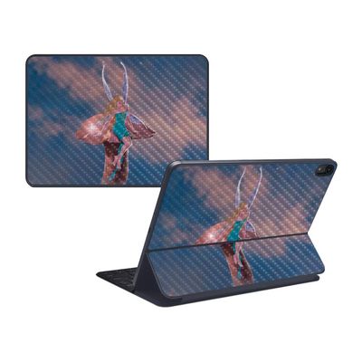 MightySkins Carbon Fiber Skin for Apple iPad Pro Smart Keyboard 12.9" (2018) - Fairy Wish - Protective, Durable Textured Carbon Fiber Finish - Easy to Apply and Change Styles - Made in The USA