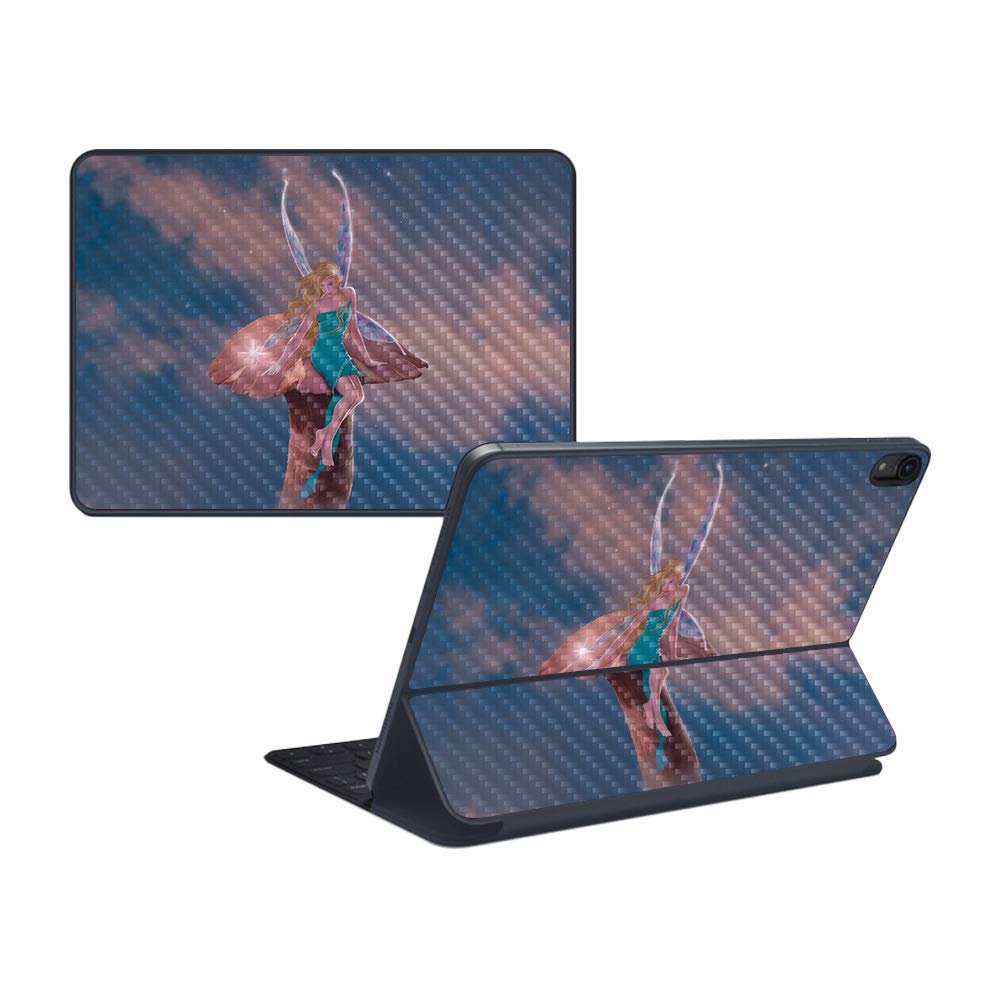 MightySkins Carbon Fiber Skin for Apple iPad Pro Smart Keyboard 12.9" (2018) - Fairy Wish - Protective, Durable Textured Carbon Fiber Finish - Easy to Apply and Change Styles - Made in The USA