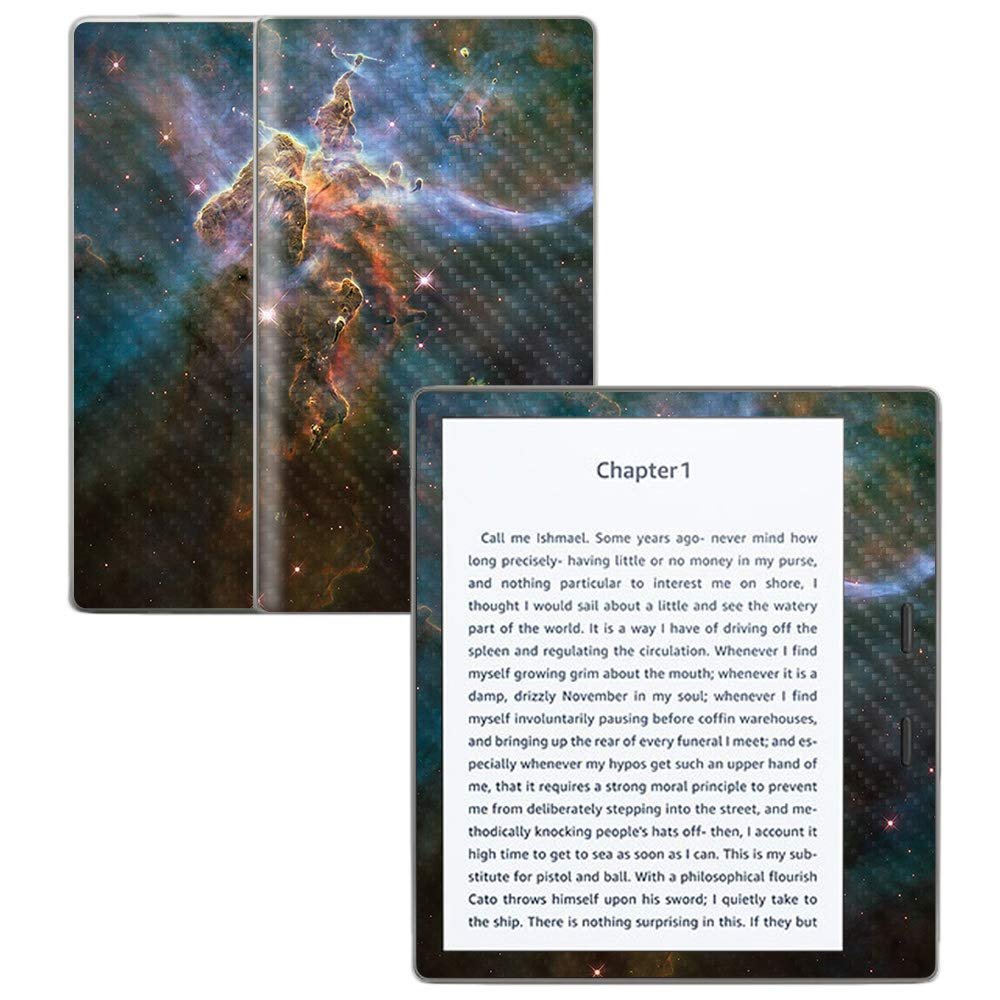 MightySkins Carbon Fiber Skin for Amazon Kindle Oasis 7" (9th Gen) - Eagle Nebula | Protective, Durable Textured Carbon Fiber Finish | Easy to Apply, Remove, and Change Styles | Made in The USA