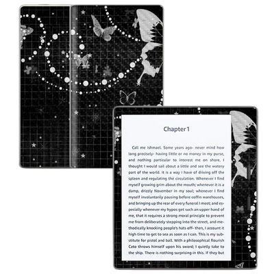MightySkins Carbon Fiber Skin for Amazon Kindle Oasis 7" (9th Gen) - Black Butterfly | Protective, Durable Textured Carbon Fiber Finish | Easy to Apply, Remove, and Change Styles | Made in The USA