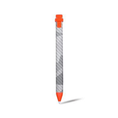 MightySkins Carbon Fiber Skin for Logitech Crayon Digital Pencil iPad (6th gen) - Gray Polygon | Protective, Durable Textured Carbon Fiber Finish | Easy to Apply | Made in The USA