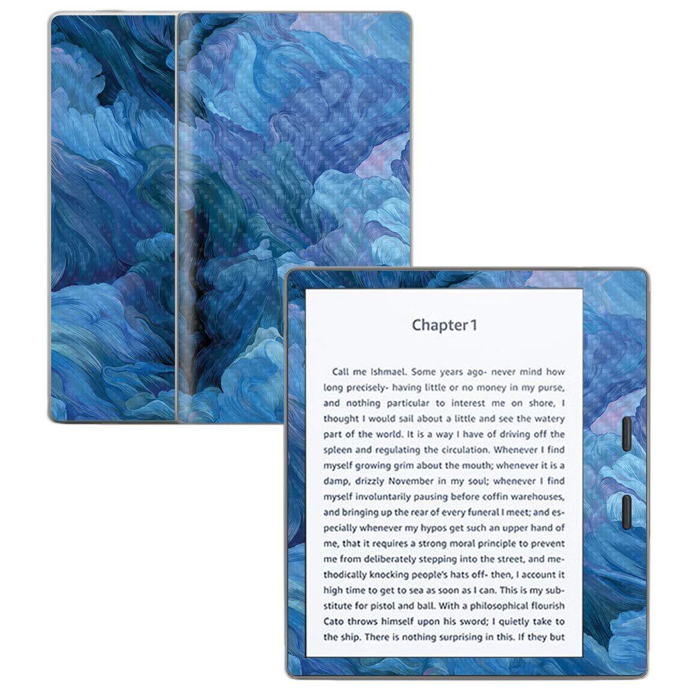 MightySkins Carbon Fiber Skin for Amazon Kindle Oasis 7" (9th Gen) - Typhoon | Protective, Durable Textured Carbon Fiber Finish | Easy to Apply, Remove, and Change Styles | Made in The USA