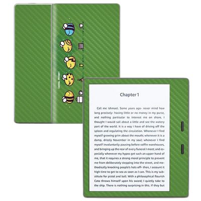 MightySkins Carbon Fiber Skin for Amazon Kindle Oasis 7" (9th Gen) - Casual Friday Bee | Protective, Durable Textured Carbon Fiber Finish | Easy to Apply, Remove, and Change Styles | Made in The USA