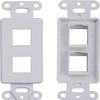 10 Pack Keystone Wall Plate 2 Port, White Decorator Insert Cover for Ethernet, HDMI, Coax, Cat6 Cat5, RJ45, Home & Office Installations view 4