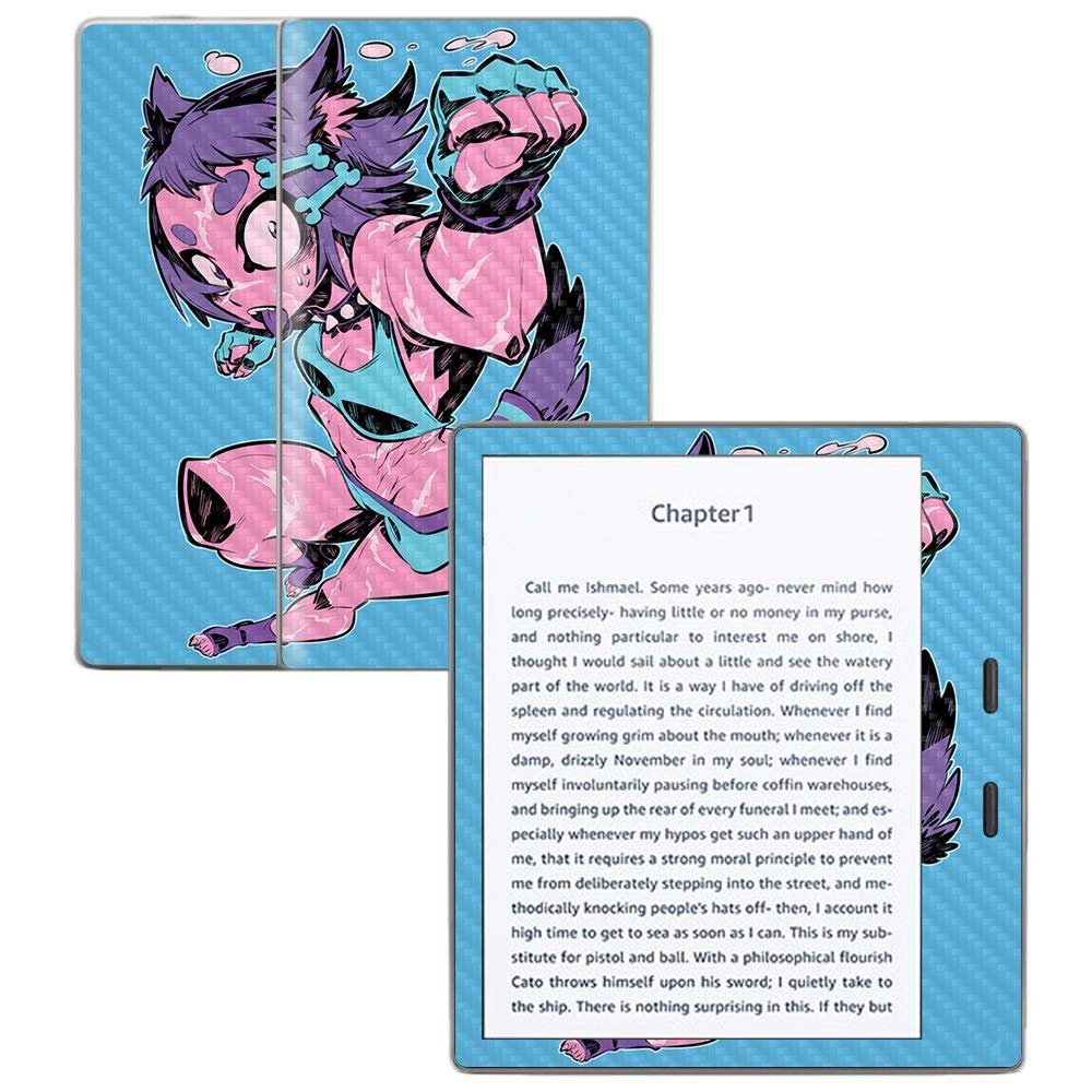 MightySkins Carbon Fiber Skin for Amazon Kindle Oasis 7" (9th Gen) - Canine Girl | Protective, Durable Textured Carbon Fiber Finish | Easy to Apply, Remove, and Change Styles | Made in The USA