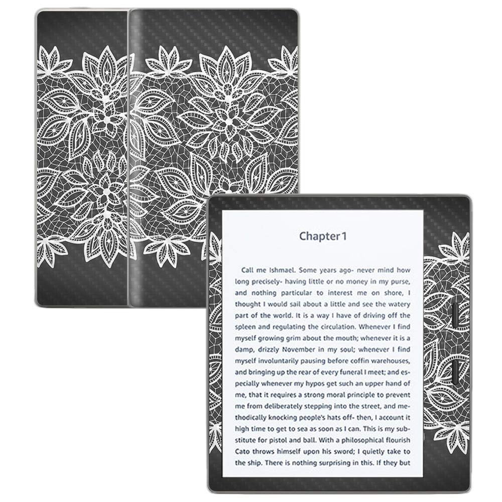 MightySkins Carbon Fiber Skin for Amazon Kindle Oasis 7" (9th Gen) - Floral Lace | Protective, Durable Textured Carbon Fiber Finish | Easy to Apply, Remove, and Change Styles | Made in The USA