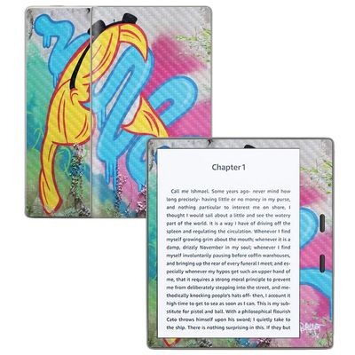 MightySkins Carbon Fiber Skin for Amazon Kindle Oasis 7" (9th Gen) - Twisted Wonderland | Protective, Durable Textured Carbon Fiber Finish | Easy to Apply, Remove, and Change Styles | Made in The USA