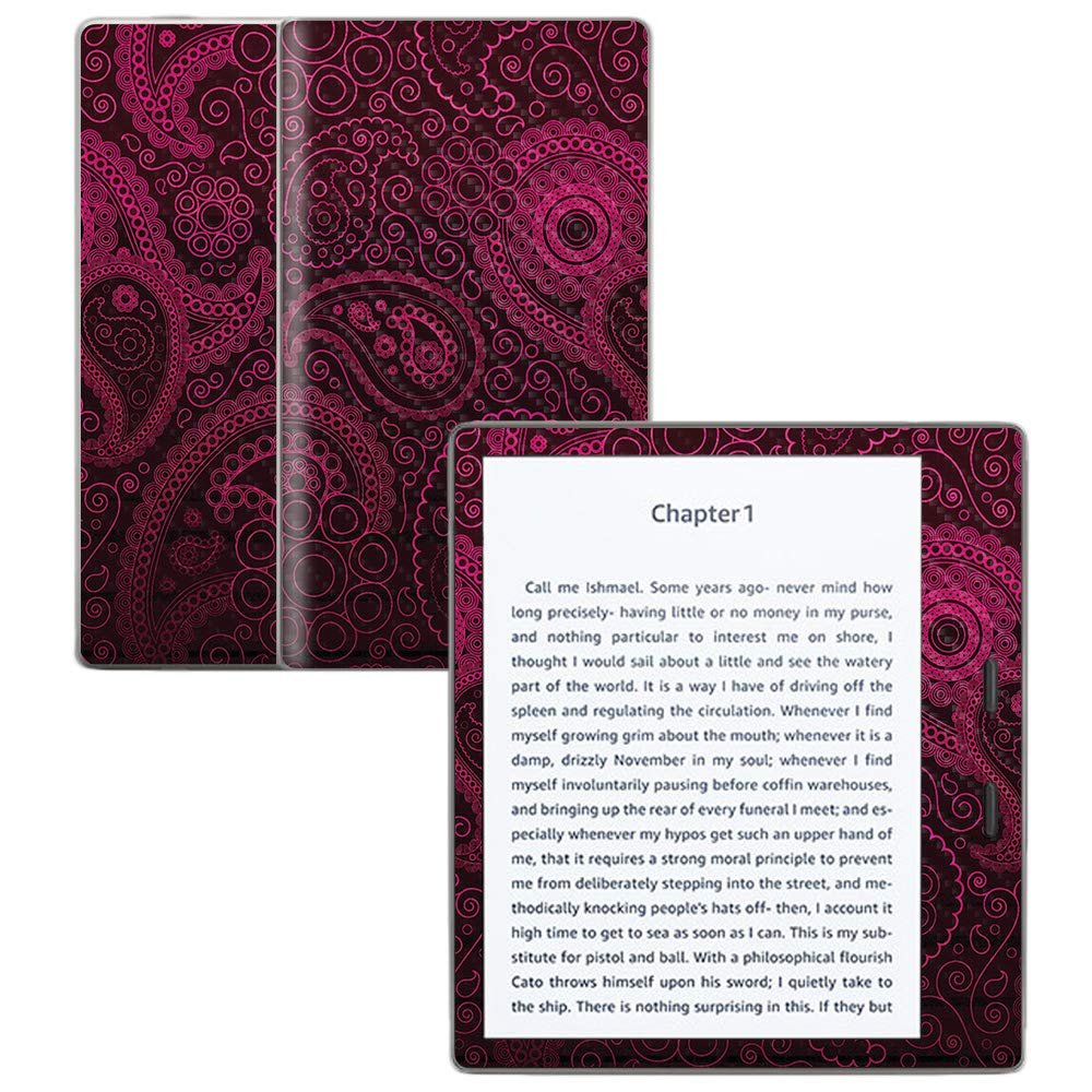 MightySkins Carbon Fiber Skin for Amazon Kindle Oasis 7" (9th Gen) - Paisley | Protective, Durable Textured Carbon Fiber Finish | Easy to Apply, Remove, and Change Styles | Made in The USA