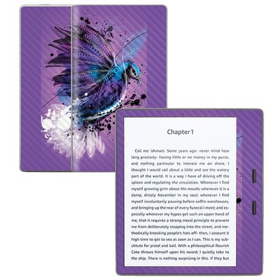 MightySkins Carbon Fiber Skin for Amazon Kindle Oasis 7" (9th Gen) - Blue Jay | Protective, Durable Textured Carbon Fiber Finish | Easy to Apply, Remove, and Change Styles | Made in The USA