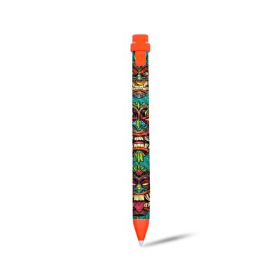 MightySkins Carbon Fiber Skin for Logitech Crayon Digital Pencil iPad (6th gen) - Crazy Tikis | Protective, Durable Textured Carbon Fiber Finish | Easy to Apply | Made in The USA