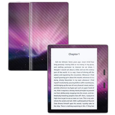 MightySkins Carbon Fiber Skin for Amazon Kindle Oasis 7" (9th Gen) - Spaced Out | Protective, Durable Textured Carbon Fiber Finish | Easy to Apply, Remove, and Change Styles | Made in The USA