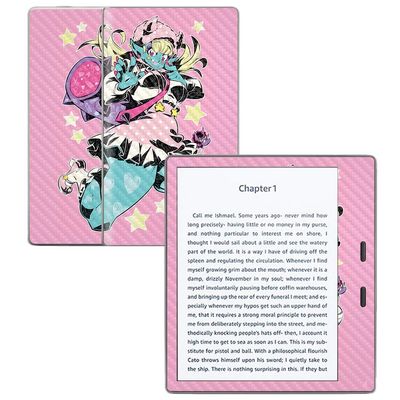 MightySkins Carbon Fiber Skin for Amazon Kindle Oasis 7" (9th Gen) - Orc Girl | Protective, Durable Textured Carbon Fiber Finish | Easy to Apply, Remove, and Change Styles | Made in The USA