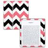 MightySkins Carbon Fiber Skin for Amazon Kindle Oasis 7" (9th Gen) - Black Pink Chevron | Protective, Durable Textured Carbon Fiber Finish | Easy to Apply, Remove, and Change Styles | Made in The USA view 1