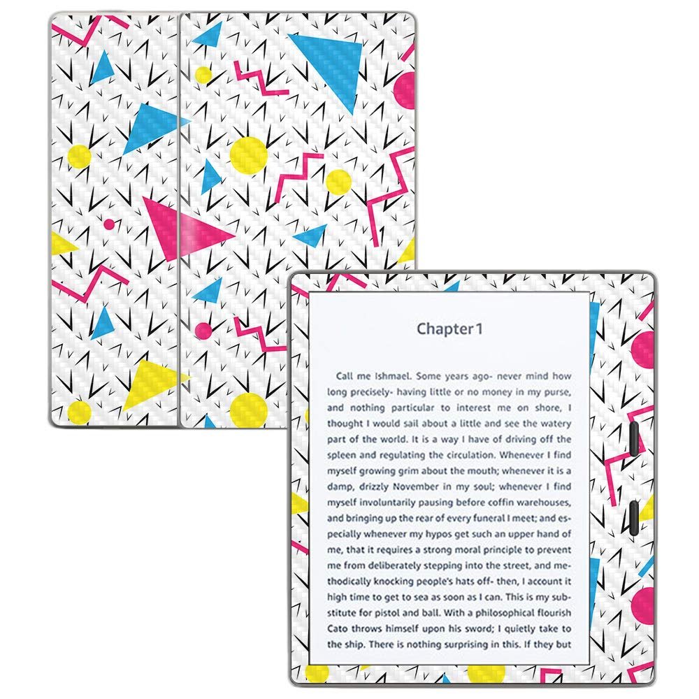 MightySkins Carbon Fiber Skin for Amazon Kindle Oasis 7" (9th Gen) - 90s Fun | Protective, Durable Textured Carbon Fiber Finish | Easy to Apply, Remove, and Change Styles | Made in The USA