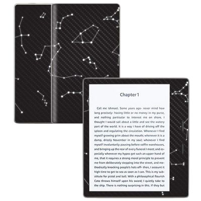 MightySkins Carbon Fiber Skin for Amazon Kindle Oasis 7" (9th Gen) - Constellations | Protective, Durable Textured Carbon Fiber Finish | Easy to Apply, Remove, and Change Styles | Made in The USA