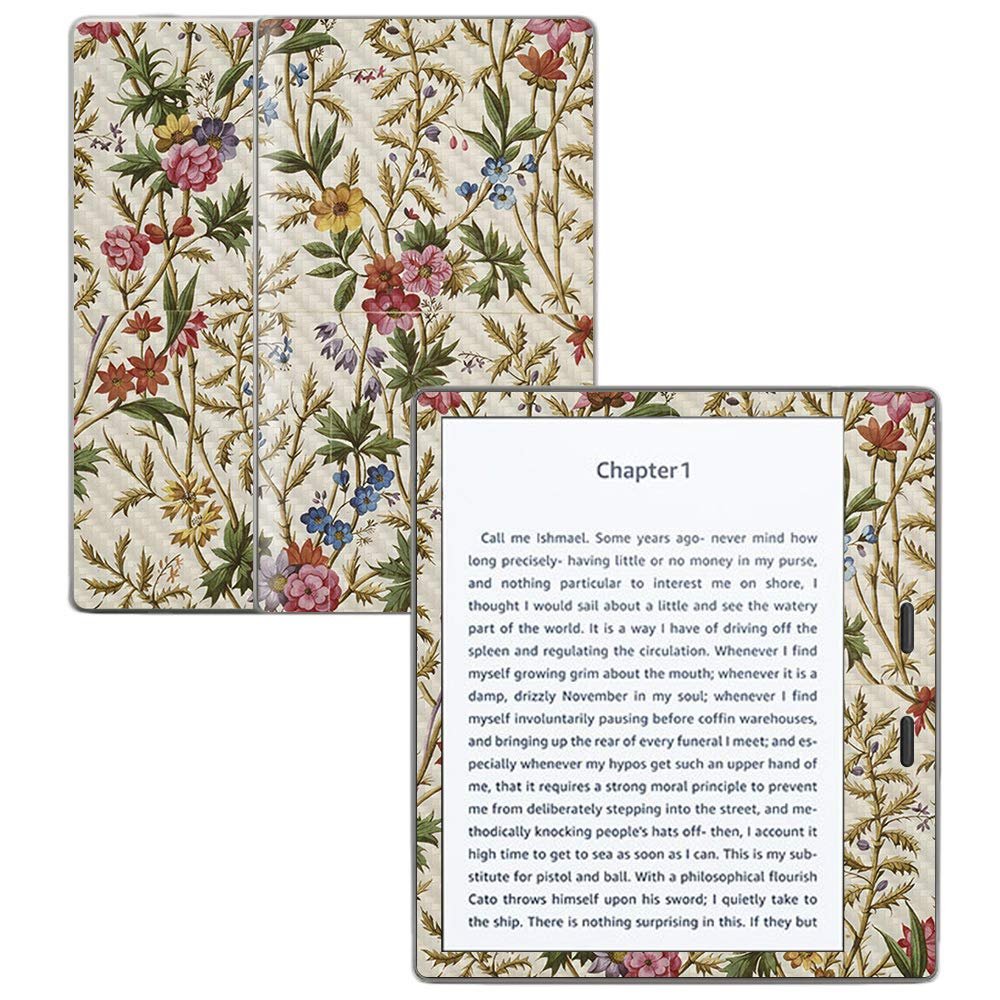 MightySkins Carbon Fiber Skin for Amazon Kindle Oasis 7" (9th Gen) - Seaweed | Protective, Durable Textured Carbon Fiber Finish | Easy to Apply, Remove, and Change Styles | Made in The USA