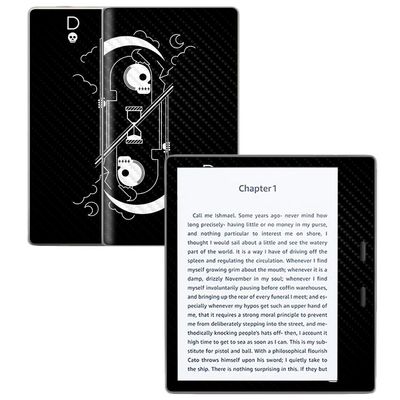MightySkins Carbon Fiber Skin for Amazon Kindle Oasis 7" (9th Gen) - Death Card | Protective, Durable Textured Carbon Fiber Finish | Easy to Apply, Remove, and Change Styles | Made in The USA