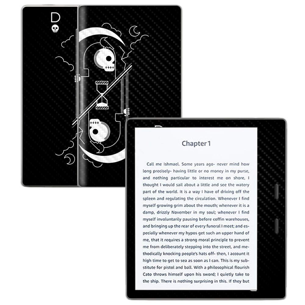 MightySkins Carbon Fiber Skin for Amazon Kindle Oasis 7" (9th Gen) - Death Card | Protective, Durable Textured Carbon Fiber Finish | Easy to Apply, Remove, and Change Styles | Made in The USA
