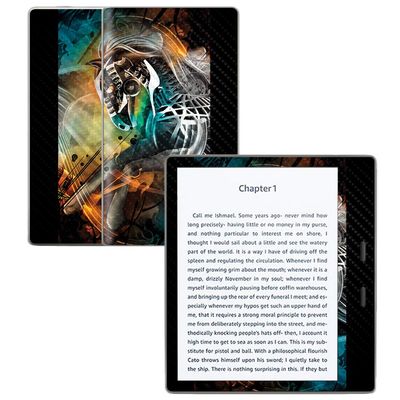 MightySkins Carbon Fiber Skin for Amazon Kindle Oasis 7" (9th Gen) - Mechanical Horse | Protective, Durable Textured Carbon Fiber Finish | Easy to Apply, Remove, and Change Styles | Made in The USA