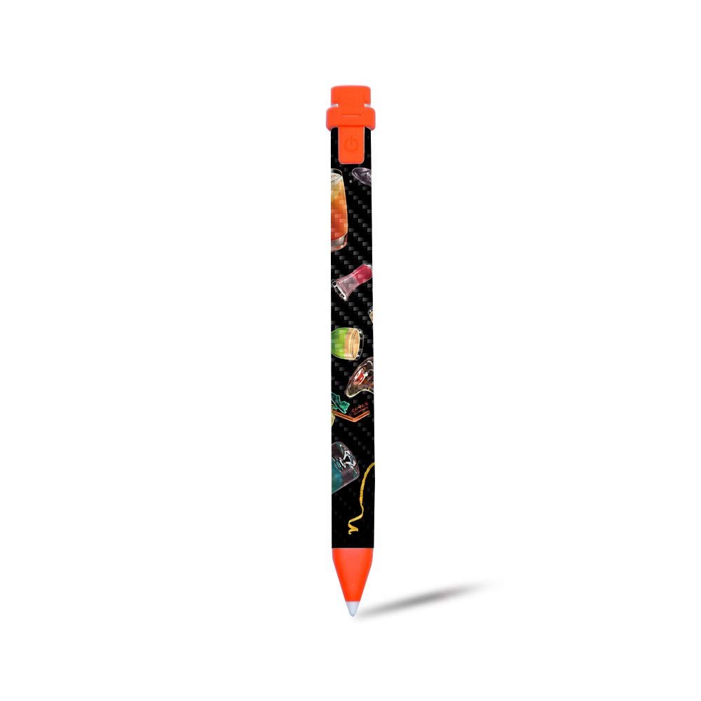MightySkins Carbon Fiber Skin for Logitech Crayon Digital Pencil iPad (6th gen) - Cocktail Therapy | Protective, Durable Textured Carbon Fiber Finish | Easy to Apply | Made in The USA