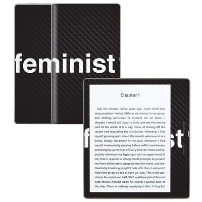 MightySkins Carbon Fiber Skin for Amazon Kindle Oasis 7" (9th Gen) - Feminist | Protective, Durable Textured Carbon Fiber Finish | Easy to Apply, Remove, and Change Styles | Made in The USA
