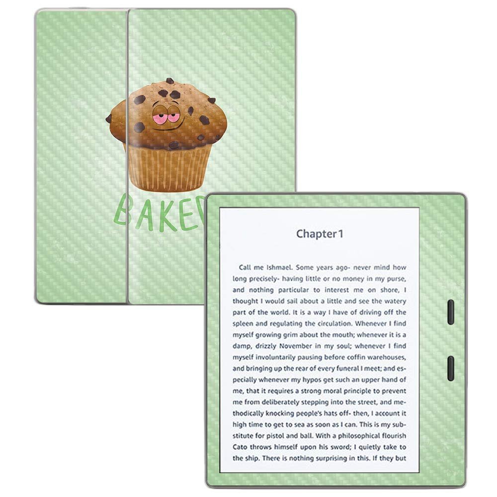 MightySkins Carbon Fiber Skin for Amazon Kindle Oasis 7" (9th Gen) - Baked | Protective, Durable Textured Carbon Fiber Finish | Easy to Apply, Remove, and Change Styles | Made in The USA