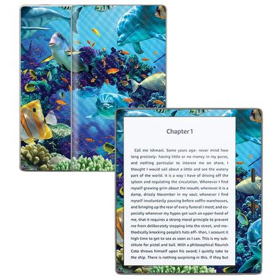 MightySkins Carbon Fiber Skin for Amazon Kindle Oasis 7" (9th Gen) - Ocean Friends | Protective, Durable Textured Carbon Fiber Finish | Easy to Apply, Remove, and Change Styles | Made in The USA