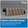 ICC HD LC-LC Fiber Optic Adapter Panel, 24 Fibers, Multimode, Beige 94V0, Push Fasteners, Black Steel view 4