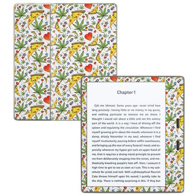 MightySkins Carbon Fiber Skin for Amazon Kindle Oasis 7" (9th Gen) - Munchies | Protective, Durable Textured Carbon Fiber Finish | Easy to Apply, Remove, and Change Styles | Made in The USA
