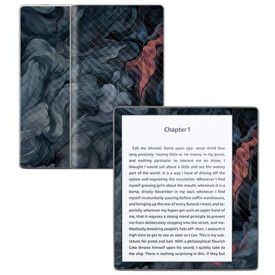 MightySkins Carbon Fiber Skin for Amazon Kindle Oasis 7" (9th Gen) - Storm Cloud | Protective, Durable Textured Carbon Fiber Finish | Easy to Apply, Remove, and Change Styles | Made in The USA