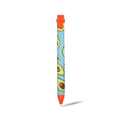 MightySkins Carbon Fiber Skin for Logitech Crayon Digital Pencil iPad (6th gen) - Blue Avocados | Protective, Durable Textured Carbon Fiber Finish | Easy to Apply | Made in The USA
