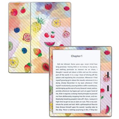 MightySkins Carbon Fiber Skin for Amazon Kindle Oasis 7" (9th Gen) - Fruit Water | Protective, Durable Textured Carbon Fiber Finish | Easy to Apply, Remove, and Change Styles | Made in The USA