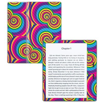 MightySkins Carbon Fiber Skin for Amazon Kindle Oasis 7" (9th Gen) - Groovy 60s | Protective, Durable Textured Carbon Fiber Finish | Easy to Apply, Remove, and Change Styles | Made in The USA