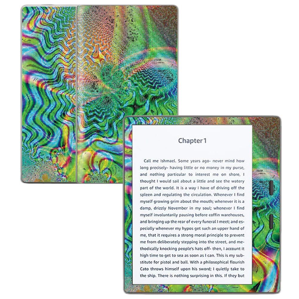 MightySkins Carbon Fiber Skin for Amazon Kindle Oasis 7" (9th Gen) - Psychedelic | Protective, Durable Textured Carbon Fiber Finish | Easy to Apply, Remove, and Change Styles | Made in The USA