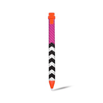 MightySkins Carbon Fiber Skin for Logitech Crayon Digital Pencil iPad (6th gen) - Hot Pink Chevron | Protective, Durable Textured Carbon Fiber Finish | Easy to Apply | Made in The USA